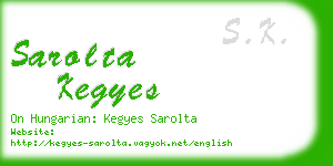 sarolta kegyes business card